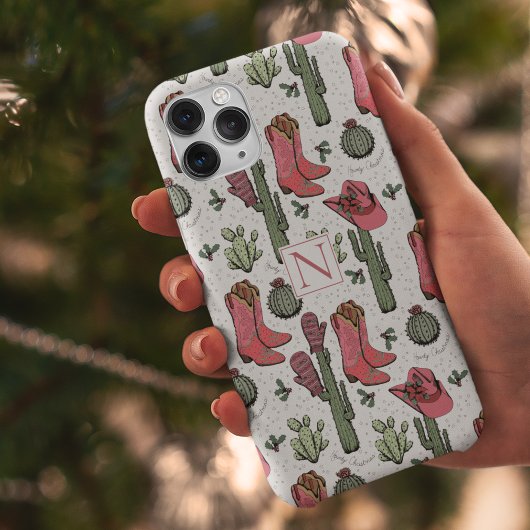 Coques Case-Mate iPhone Monogramme de Noël de la petite fille