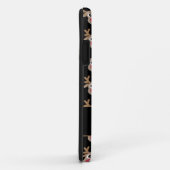 Coques Case-Mate iPhone Monogramme de Noël Motif de rennes noirs (Dos/Droite)