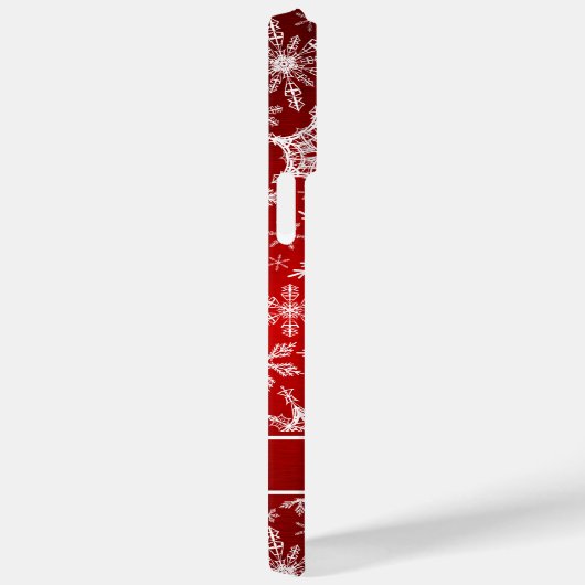 Coques Case-Mate iPhone Monogramme de Noël Pneus blancs rouges (Verso / Droite)