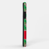 Coques Case-Mate iPhone Monogramme de Noël Vert Rouge Mocre Reinder Motif (Dos/Droite)