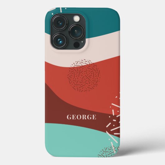 Coques Case-Mate iPhone Monogramme de nom d'anniversaire de papa rétro per (Verso)