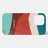 Coques Case-Mate iPhone Monogramme de nom d'anniversaire de papa rétro per (Verso (horizontal))