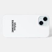 Coques Case-Mate iPhone Monogramme de nom de sport noir et blanc moderne (Verso (horizontal))