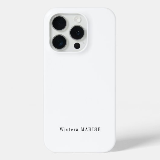 Coques Case-Mate iPhone Monogramme de nom noir et blanc moderne (Verso)