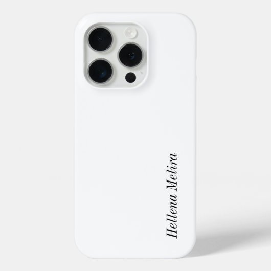 Coques Case-Mate iPhone Monogramme de nom noir et blanc moderne (Verso)