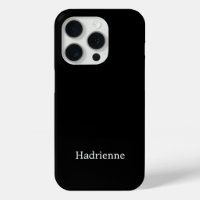 Monogramme de nom noir et blanc moderne