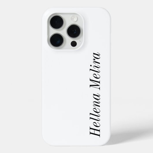 Coques Case-Mate iPhone Monogramme de nom noir et blanc moderne (Verso)