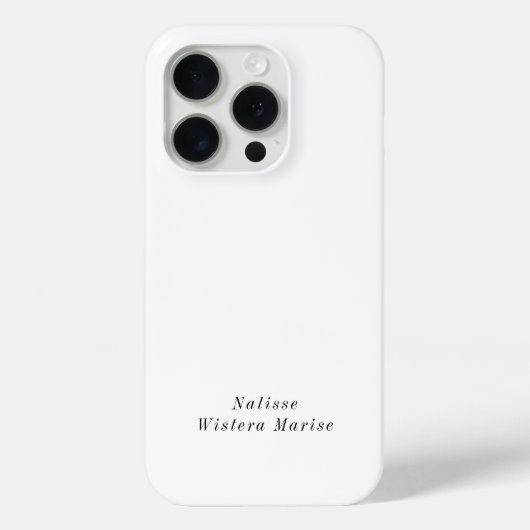 Coques Case-Mate iPhone Monogramme de nom noir et blanc moderne (Verso)