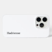 Coques Case-Mate iPhone Monogramme de nom noir et blanc moderne (Verso (horizontal))