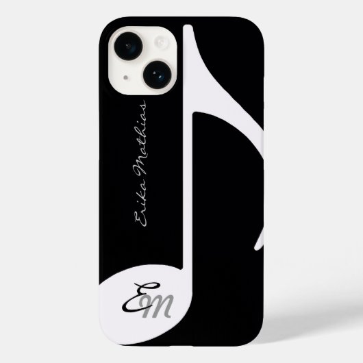 Coques Case-Mate iPhone Monogramme de note musicale (Verso)