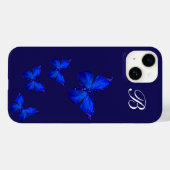 Coques Case-Mate iPhone Monogramme de papillon de la nature fillette (Verso (horizontal))