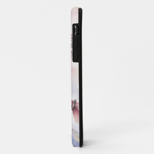 Coques Case-Mate iPhone Monogramme de papillons d'aquarelle (Dos/Gauche)