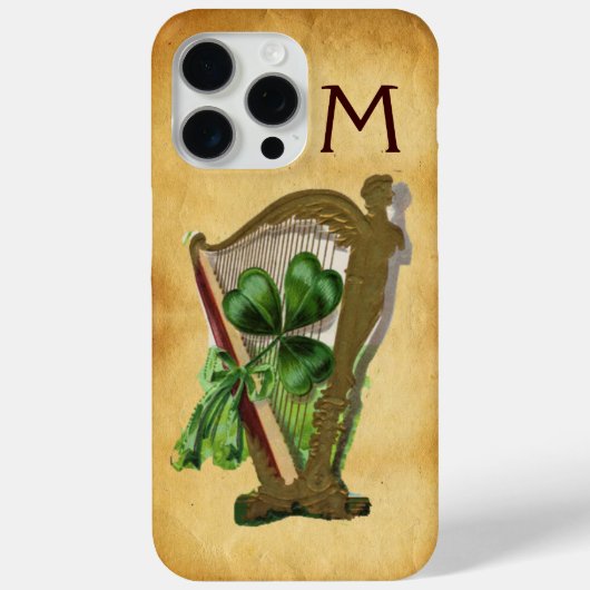 COQUES Case-Mate iPhone MONOGRAMME DE PARCHEMENT SHAMROCK VERT (Verso)