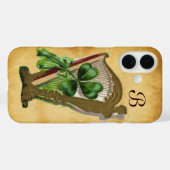 COQUES Case-Mate iPhone MONOGRAMME DE PARCHEMENT SHAMROCK VERT (Verso (horizontal))