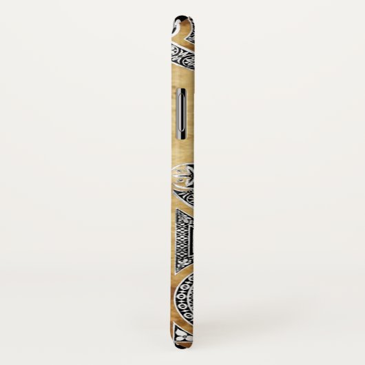 Coques Case-Mate iPhone MONogramme de parchemin ARCHITECTURE RENAISSANCE (Dos/Droite)