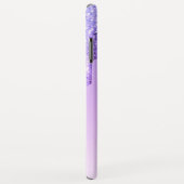 Coques Case-Mate iPhone Monogramme de Parties scintillant à étincelle viol (Dos/Droite)