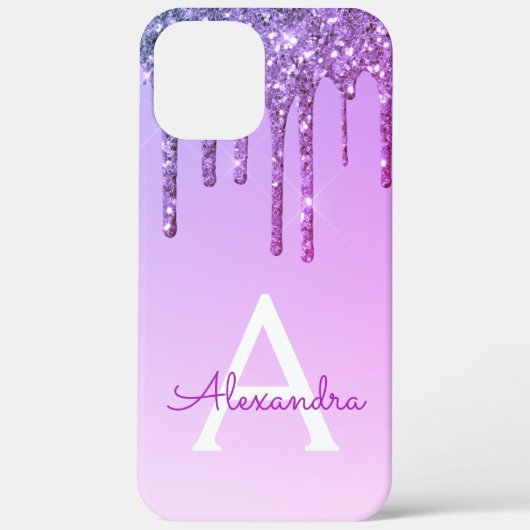 Coques Case-Mate iPhone Monogramme de Parties scintillant à étincelles de (Verso)