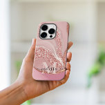 Coque iPhone 15 Pro Max Monogramme de Parties scintillant chic or Rose mod<br><div class="desc">Rose moderne Gold Chic Parties scintillant Monogramme coque iphone</div>
