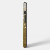 Coques Case-Mate iPhone Monogramme de Parties scintillant d'argent brossé  (Verso / Gauche)