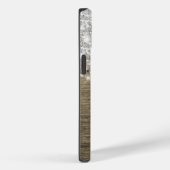 Coques Case-Mate iPhone Monogramme de Parties scintillant d'argent en méta (Verso / Droite)