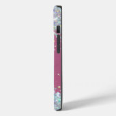Coques Case-Mate iPhone Monogramme de Parties scintillant de Faux rose mod (Verso / Gauche)