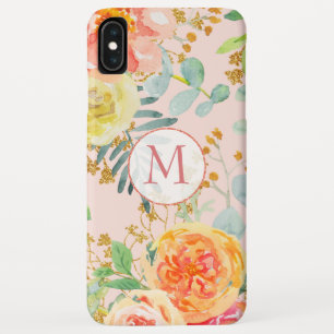 Case-Mate iPhone Case Monogramme de Parties scintillant d'Eucalyptus ros