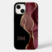 Coques Case-Mate iPhone Monogramme de Parties scintillant dorée en satin v (Verso)