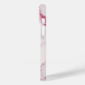 Coques Case-Mate iPhone Monogramme de Parties scintillant en marbre rose p (Verso / Gauche)