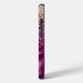 Coques Case-Mate iPhone Monogramme de Parties scintillant moderne Purple F (Verso / Gauche)