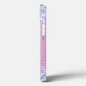 Coques Case-Mate iPhone Monogramme de Parties scintillant moderne violet (Verso / Gauche)