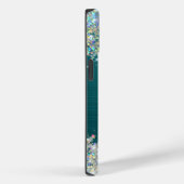 Coques Case-Mate iPhone Monogramme de Parties scintillant Turquoise modern (Verso / Droite)