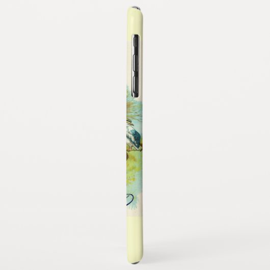 Coques Case-Mate iPhone MONOGRAMME DE PÊCHE, crème (Dos/Gauche)