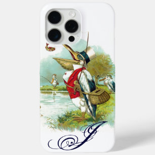 Coque iPhone 15 Pro Max MONOGRAMME DE PÊCHE M. PELICAN, blanc