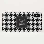 Coques Case-Mate iPhone Monogramme de pied de cheminée noir (Dos (Horizontal))