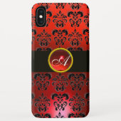 COQUES Case-Mate iPhone MONOGRAMME DE PIERRE BLACK ROUGE (Dos)