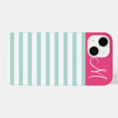 Coques Case-Mate iPhone Monogramme de pinte et de pointes roses (Verso (horizontal))