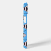 Coques Case-Mate iPhone Monogramme de poisson bleu (Verso / Droite)