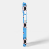 Coques Case-Mate iPhone Monogramme de poisson bleu (Verso / Gauche)