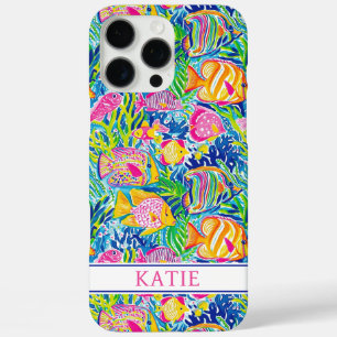 Coques iPhone 16 Pro Max Monogramme de poisson coloré