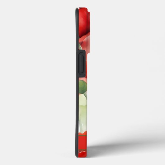 Coques Case-Mate iPhone Monogramme de Poppies d'aquarelle moderne (Verso / Droite)