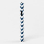 Coques Case-Mate iPhone Monogramme de Quatrefoil bleu blanc rose (Dos/Droite)