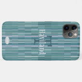 Coques Case-Mate iPhone Monogramme de rayonnement Turquoise léger HAMbWG (Dos (Horizontal))