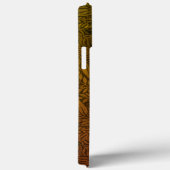 Coques Case-Mate iPhone Monogramme de script floral or orange rouille élég (Verso / Droite)