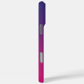 Coques Case-Mate iPhone Monogramme de script simple dégradé rose violet mo (Verso / Droite)