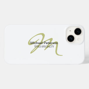 Coque Pour iPhone 14 Monogramme de script sophistiqué initial moderne