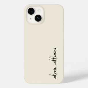 Coque Pour iPhone 14 Monogramme de signature minimaliste de script ivoi