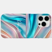 Coques Case-Mate iPhone Monogramme de soie de luxe (Verso (horizontal))