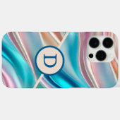 Coques Case-Mate iPhone Monogramme de soie de luxe (Verso (horizontal))