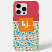Coques Case-Mate iPhone Monogramme de style été amusant (Verso)