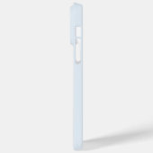 Coques Case-Mate iPhone Monogramme de style manuscrit Moderne Bleu Poussié (Verso / Gauche)
